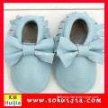 Spring new flat lace sweet shoes lovely flat Cow Leather Baby Shoes with girl